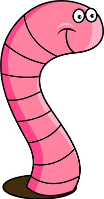 ver - animal rampant - animaux - smiley émoticône émoji cartoon clipart illustration - artémotic
