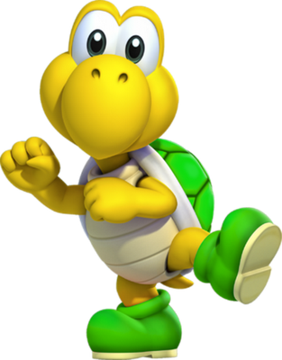 Koopa Troopa [Super Mario] - animal rampant - animaux - smiley émoticône émoji cartoon clipart illustration - artémotic
