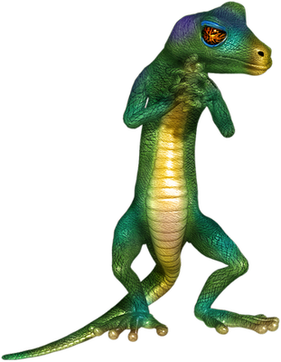 lézard- animal rampant - animaux - smiley émoticône émoji cartoon clipart illustration - artémotic