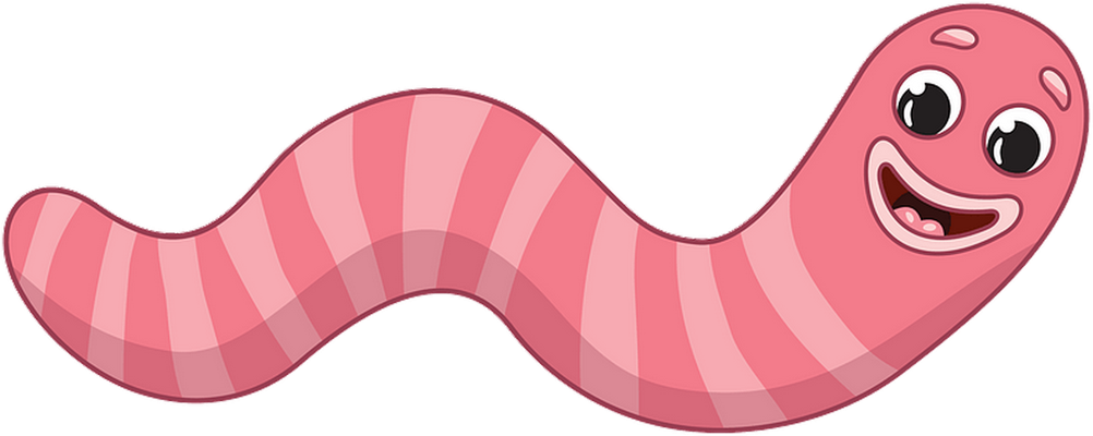 ver - animal rampant - animaux - smiley émoticône émoji cartoon clipart illustration - artémotic