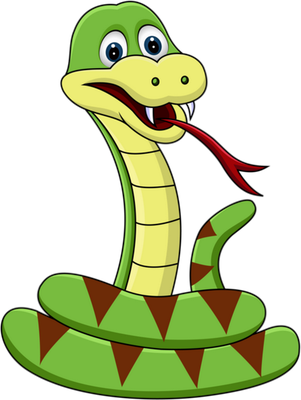 serpent - animal rampant - animaux - smiley émoticône émoji cartoon clipart illustration - artémotic