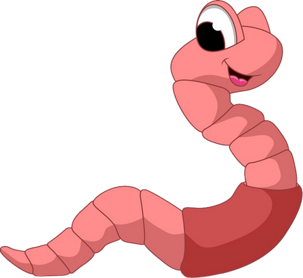 ver - animal rampant - animaux - smiley émoticône émoji cartoon clipart illustration - artémotic