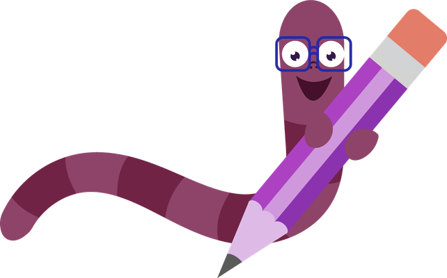 ver - animal rampant - animaux - smiley émoticône émoji cartoon clipart illustration - artémotic