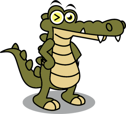 crocodile - animal rampant - animaux - smiley émoticône émoji cartoon clipart illustration - artémotic