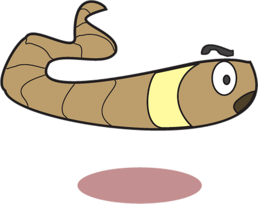 ver - animal rampant - animaux - smiley émoticône émoji cartoon clipart illustration - artémotic