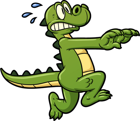 crocodile - animal rampant - animaux - smiley émoticône émoji cartoon clipart illustration - artémotic