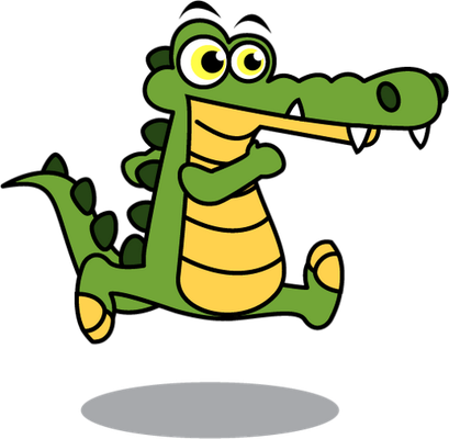 crocodile - animal rampant - animaux - smiley émoticône émoji cartoon clipart illustration - artémotic