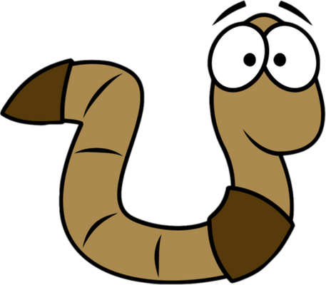 ver - animal rampant - animaux - smiley émoticône émoji cartoon clipart illustration - artémotic