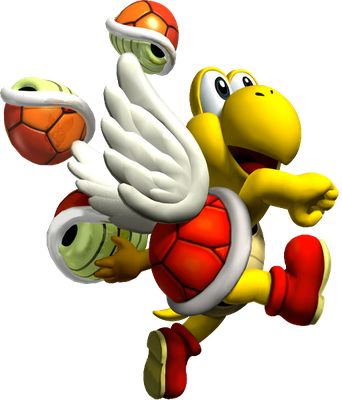 Koopa Paratroopa [Super Mario] - animal rampant - animaux - smiley émoticône émoji cartoon clipart illustration - artémotic