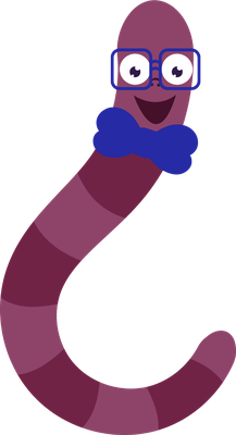 ver - animal rampant - animaux - smiley émoticône émoji cartoon clipart illustration - artémotic