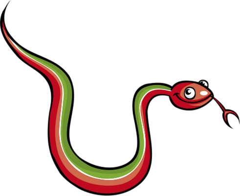 serpent - animal rampant - animaux - smiley émoticône émoji cartoon clipart illustration - artémotic