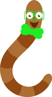 ver - animal rampant - animaux - smiley émoticône émoji cartoon clipart illustration - artémotic