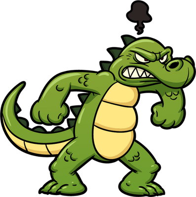 crocodile - animal rampant - animaux - smiley émoticône émoji cartoon clipart illustration - artémotic