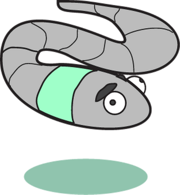 ver - animal rampant - animaux - smiley émoticône émoji cartoon clipart illustration - artémotic