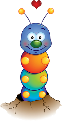 chenille - animal rampant - animaux - smiley émoticône émoji cartoon clipart illustration - artémotic