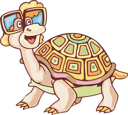 tortue terrestre - animal rampant - animaux - smiley émoticône émoji cartoon clipart illustration - artémotic