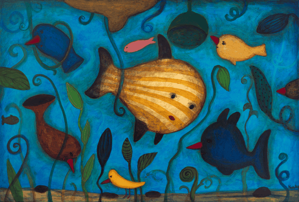 Wasservogel · Acryl/Leinwand · 80x120cm