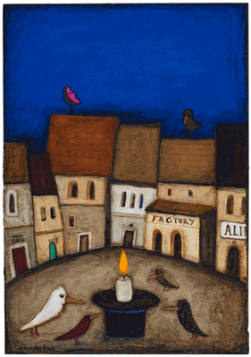 Freundes Kreis · Acryl/MDF · 40x57cm