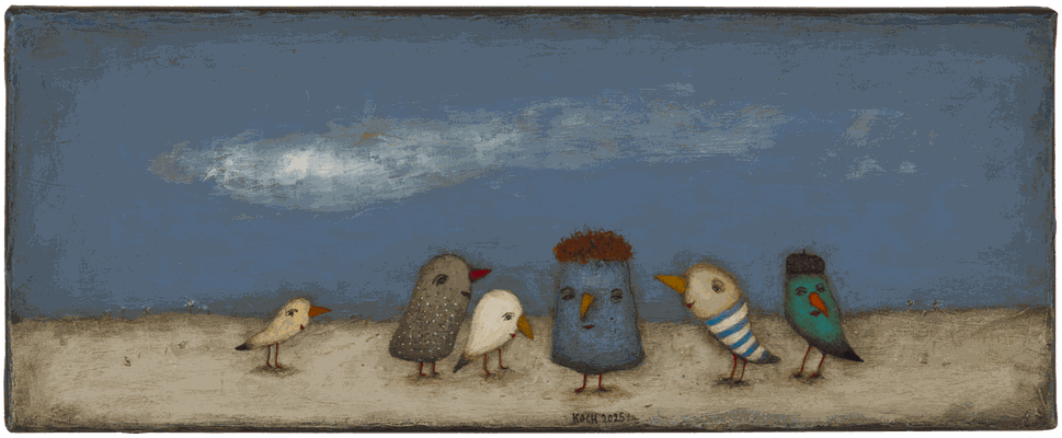 Grüppchen · Acryl/Leinwand · 50 x 20 cm