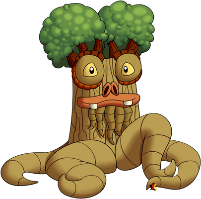 Oaktopus [My Singing Monsters] - nature - environnement - smiley émoticône émoji cartoon clipart illustration - artémotic