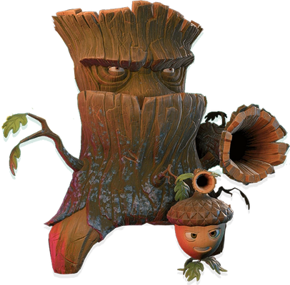 arbre [Plants vs Zombies] - nature - environnement - smiley émoticône émoji cartoon clipart illustration - artémotic
