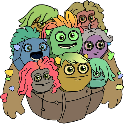 Quarrister [My Singing Monsters] - nature - environnement - smiley émoticône émoji cartoon clipart illustration - artémotic
