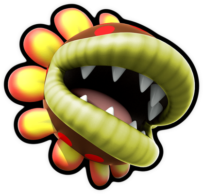 Petey Piranha [Super Mario] - nature - environnement - smiley émoticône émoji cartoon clipart illustration - artémotic