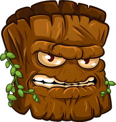 arbre [Plants vs Zombies] - nature - environnement - smiley émoticône émoji cartoon clipart illustration - artémotic