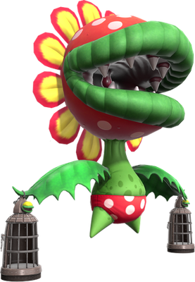 Petey Piranha [Super Mario] - nature - environnement - smiley émoticône émoji cartoon clipart illustration - artémotic