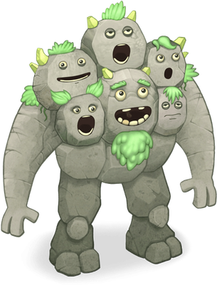 Quarrister [My Singing Monsters] - nature - environnement - smiley émoticône émoji cartoon clipart illustration - artémotic