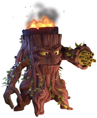 arbre [Plants vs Zombies] - nature - environnement - smiley émoticône émoji cartoon clipart illustration - artémotic