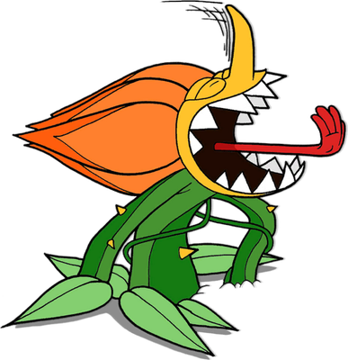 Cagney Carnation [Cuphead] - nature - environnement - smiley émoticône émoji cartoon clipart illustration - artémotic