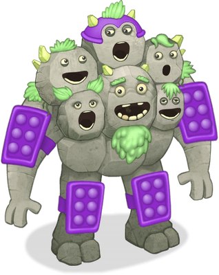 Quarrister [My Singing Monsters] - nature - environnement - smiley émoticône émoji cartoon clipart illustration - artémotic