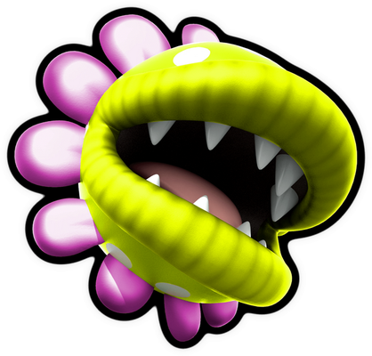 Petey Piranha [Super Mario] - nature - environnement - smiley émoticône émoji cartoon clipart illustration - artémotic