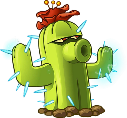 cactus [Plants vs Zombies] - nature - environnement - smiley émoticône émoji cartoon clipart illustration - artémotic