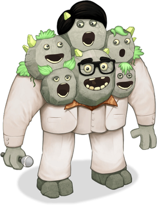 Quarrister [My Singing Monsters] - nature - environnement - smiley émoticône émoji cartoon clipart illustration - artémotic
