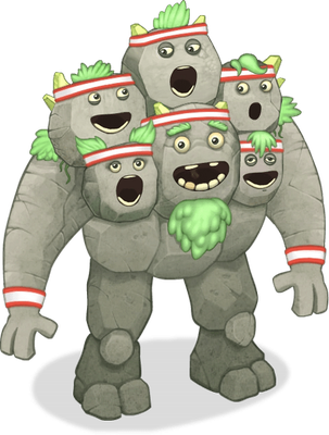 Quarrister [My Singing Monsters] - nature - environnement - smiley émoticône émoji cartoon clipart illustration - artémotic
