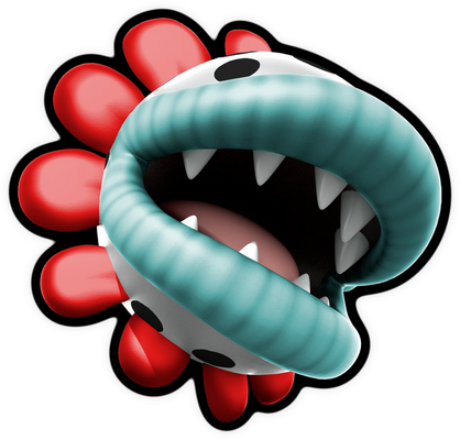 Petey Piranha [Super Mario] - nature - environnement - smiley émoticône émoji cartoon clipart illustration - artémotic