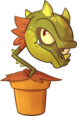 muflier [Plants vs Zombies] - nature - environnement - smiley émoticône émoji cartoon clipart illustration - artémotic