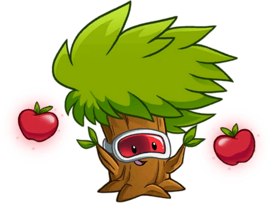 arbre [Plants vs Zombies] - nature - environnement - smiley émoticône émoji cartoon clipart illustration - artémotic