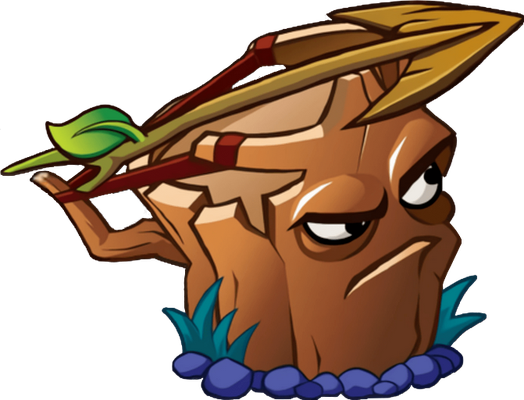 arbre [Plants vs Zombies] - nature - environnement - smiley émoticône émoji cartoon clipart illustration - artémotic