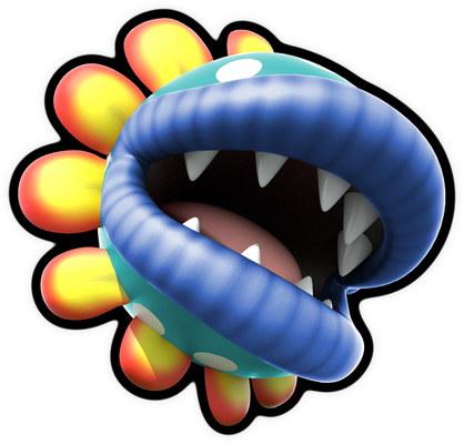 Petey Piranha [Super Mario] - nature - environnement - smiley émoticône émoji cartoon clipart illustration - artémotic