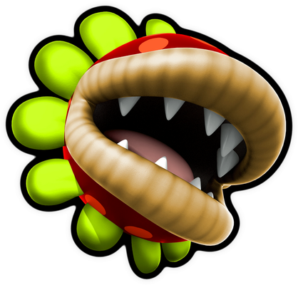Petey Piranha [Super Mario] - nature - environnement - smiley émoticône émoji cartoon clipart illustration - artémotic