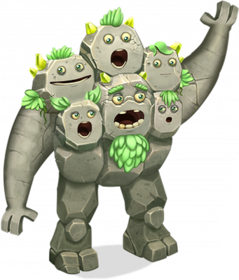 Quarrister [My Singing Monsters] - nature - environnement - smiley émoticône émoji cartoon clipart illustration - artémotic