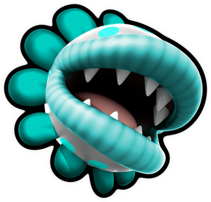 Petey Piranha [Super Mario] - nature - environnement - smiley émoticône émoji cartoon clipart illustration - artémotic