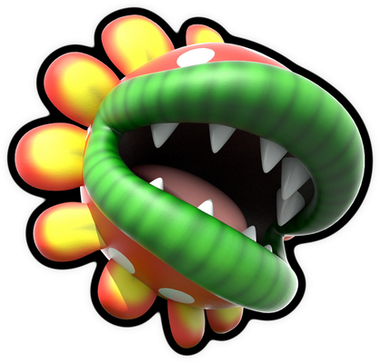 Petey Piranha [Super Mario] - nature - environnement - smiley émoticône émoji cartoon clipart illustration - artémotic