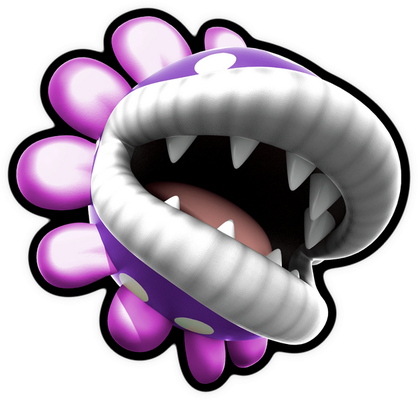Petey Piranha [Super Mario] - nature - environnement - smiley émoticône émoji cartoon clipart illustration - artémotic
