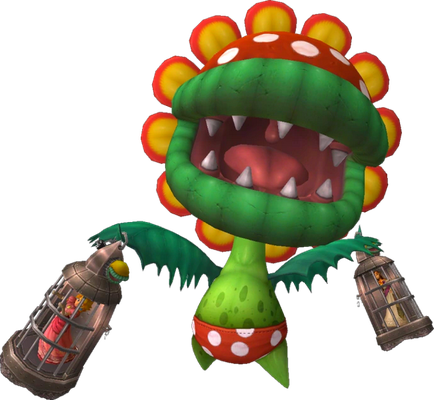 Petey Piranha [Super Mario] - nature - environnement - smiley émoticône émoji cartoon clipart illustration - artémotic
