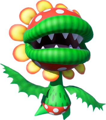 Petey Piranha [Super Mario] - nature - environnement - smiley émoticône émoji cartoon clipart illustration - artémotic
