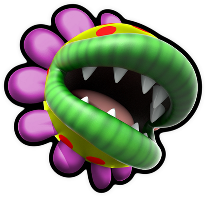 Petey Piranha [Super Mario] - nature - environnement - smiley émoticône émoji cartoon clipart illustration - artémotic